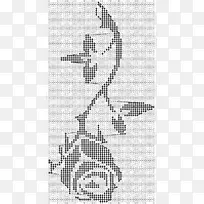十字绣珠钩针图案-鱼片钩针