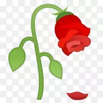 Emojipedia iphone贴纸玫瑰-表情符号