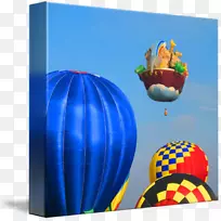 热气球画廊包覆钴蓝帆布-气球