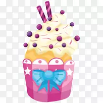 生日蛋糕祝你生日快乐贺卡和便条-生日