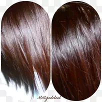 代尔(氏)烷型染发剂棕色头发分步切割分层头发-Henne