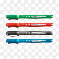 滚珠笔纸稳定器工人彩色卷轴球施万-稳定器施瓦恩公司。公斤笔