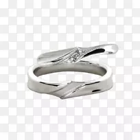 结婚戒指钻石白金结婚戒指