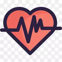 计算机图标心率脉搏保健-心脏
