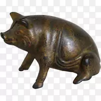 猪青铜雕塑鼻子-猪