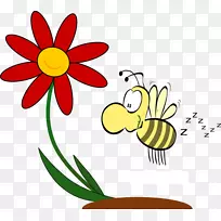 蜜蜂花昆虫剪贴画-蜜蜂