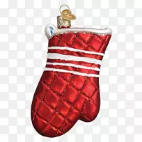圣诞节装饰烤箱手套栗色-圣诞节