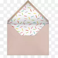 纸粉红m艺术三角信封-三角形