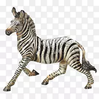 虎斑猫斑马动物雕像-老虎
