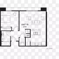 平面图卧室公寓建筑-公寓