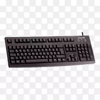 电脑键盘樱桃g83-6105键盘布局樱桃小型键盘，usb，北欧，黑樱桃