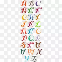 字体字母表刺绣书法设计