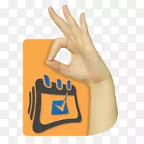 拇指手模型字体-现代传单设计