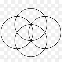 神圣几何学艺术重叠圆圈