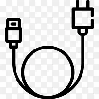 电脑图标电缆线电池充电器usb-usb