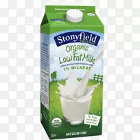 牛乳有机食品奶油Stonyfield农场有限公司。-牛奶