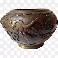 花瓶陶器青铜铜旗