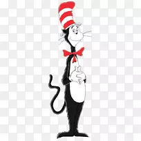 画视觉艺术线艺术剪贴画-猫戴帽子鱼