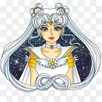 水手月亮奇比日记扇子艺术-水手月亮