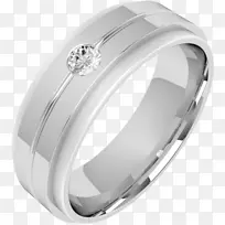 光彩夺目的纯钻石结婚戒指