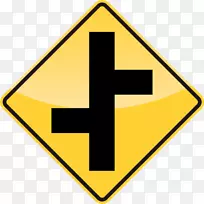 交通标志警告标志十字路口道路
