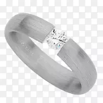 银结婚戒指珠宝白金银