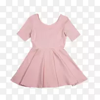 连衣裙肩部粉红色m袖舞-粉红色连衣裙