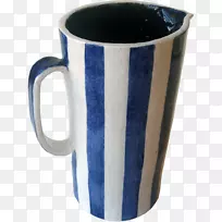 咖啡杯陶器杯钴蓝杯