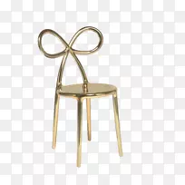 Eames躺椅，丝带桌，金属-金椅