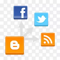 电脑图标社交媒体标志facebook社交网络-社交媒体
