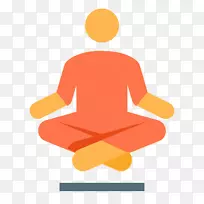 电脑图标冥想大师瑜伽剪贴画