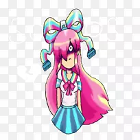 脊椎动物美人鱼粉红m剪贴画美人鱼