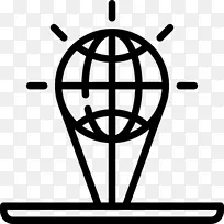 全球虚拟现实计算机图标-地球仪