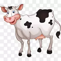 肉牛乳牛桌面壁纸夹艺术-奶牛挤奶工