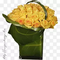 花园玫瑰花卉设计花瓶