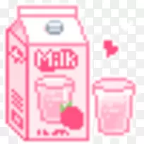 象素艺术乳画-牛奶