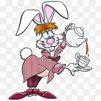 三月兔，爱丽丝在仙境，睡鼠，柴郡猫，疯狂的帽匠-人
