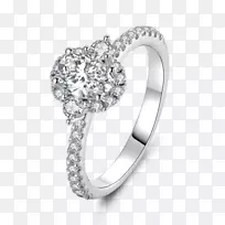 婚戒钻石爱情-银戒指