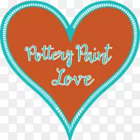 陶瓷陶器，油漆，和爱情剪贴画-绘画