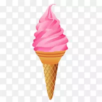 冰淇淋圆锥形圣代草莓冰淇淋巧克力冰淇淋-冰淇淋