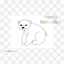 胡须北极熊线艺术猫画北极熊