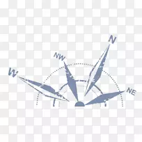 罗盘玫瑰夹艺术指南针元素
