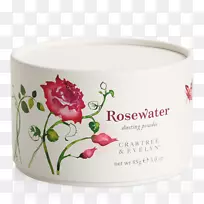 茉莉花和伊芙琳超保湿手疗法玫瑰水奶油篮与花瓣