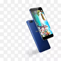 智能手机功能电话努比亚z17迷你128 GB蓝色智能手机