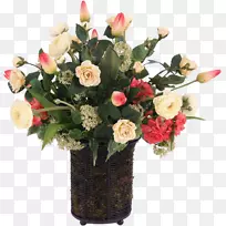 花园玫瑰，花卉设计，花瓶，花束，切花，花瓶