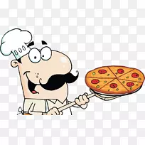 比萨饼厨师意大利菜卡通-比萨饼