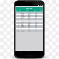 功能电话智能手机表格行和列android-智能手机
