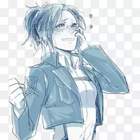 Hange Zoe攻击泰坦a.o.t.：自由之翼Eren Yeager Mikasa Ackerman-hanji