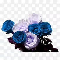 蓝玫瑰花园玫瑰卷心菜玫瑰花束
