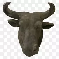 牛雕塑鼻子杰弗里角-牛车